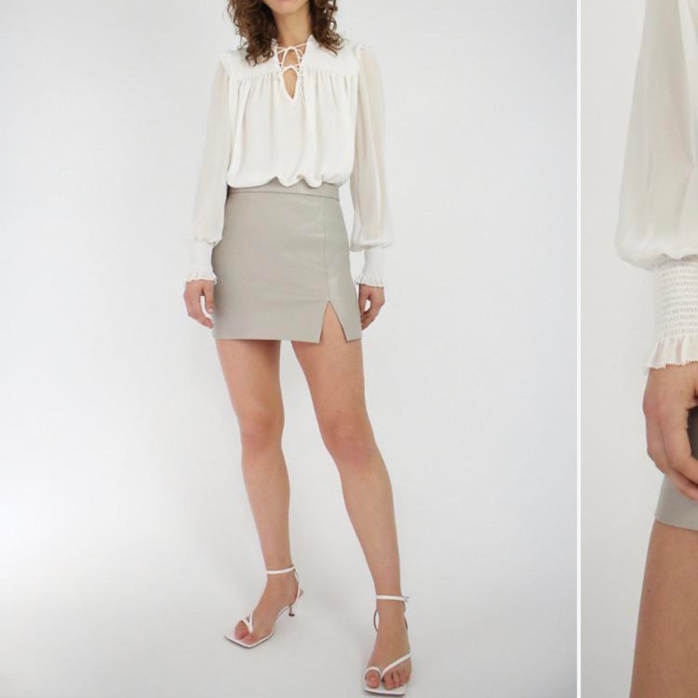 NWT Wilfred vegan leather tempest skirt